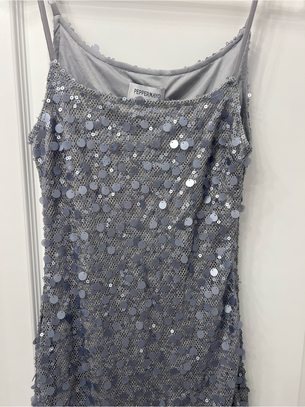Peppermayo Silver Sequin Mini Dress - Picture 4 of 10